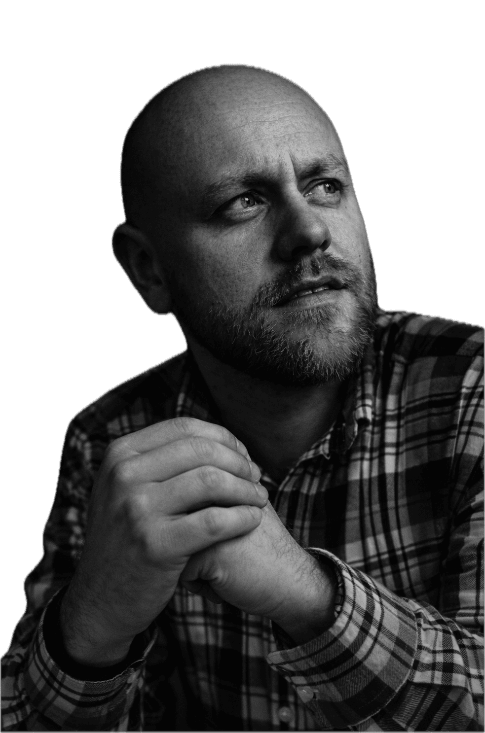 David Reynolds, black and white portrait