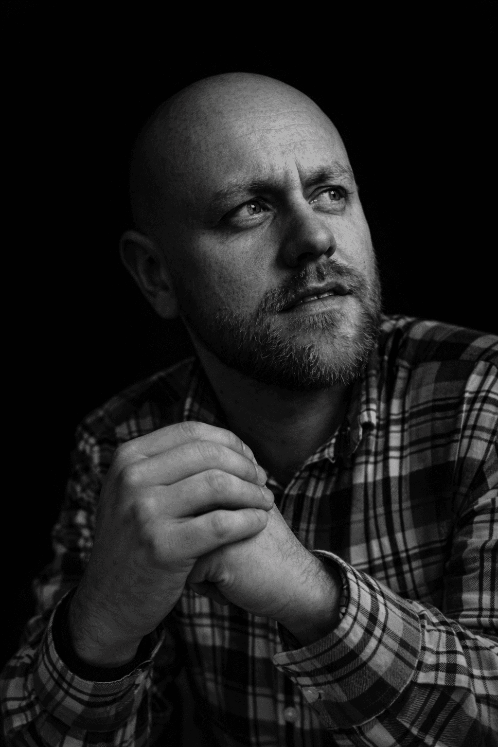 Black and white portrait of David Reynolds